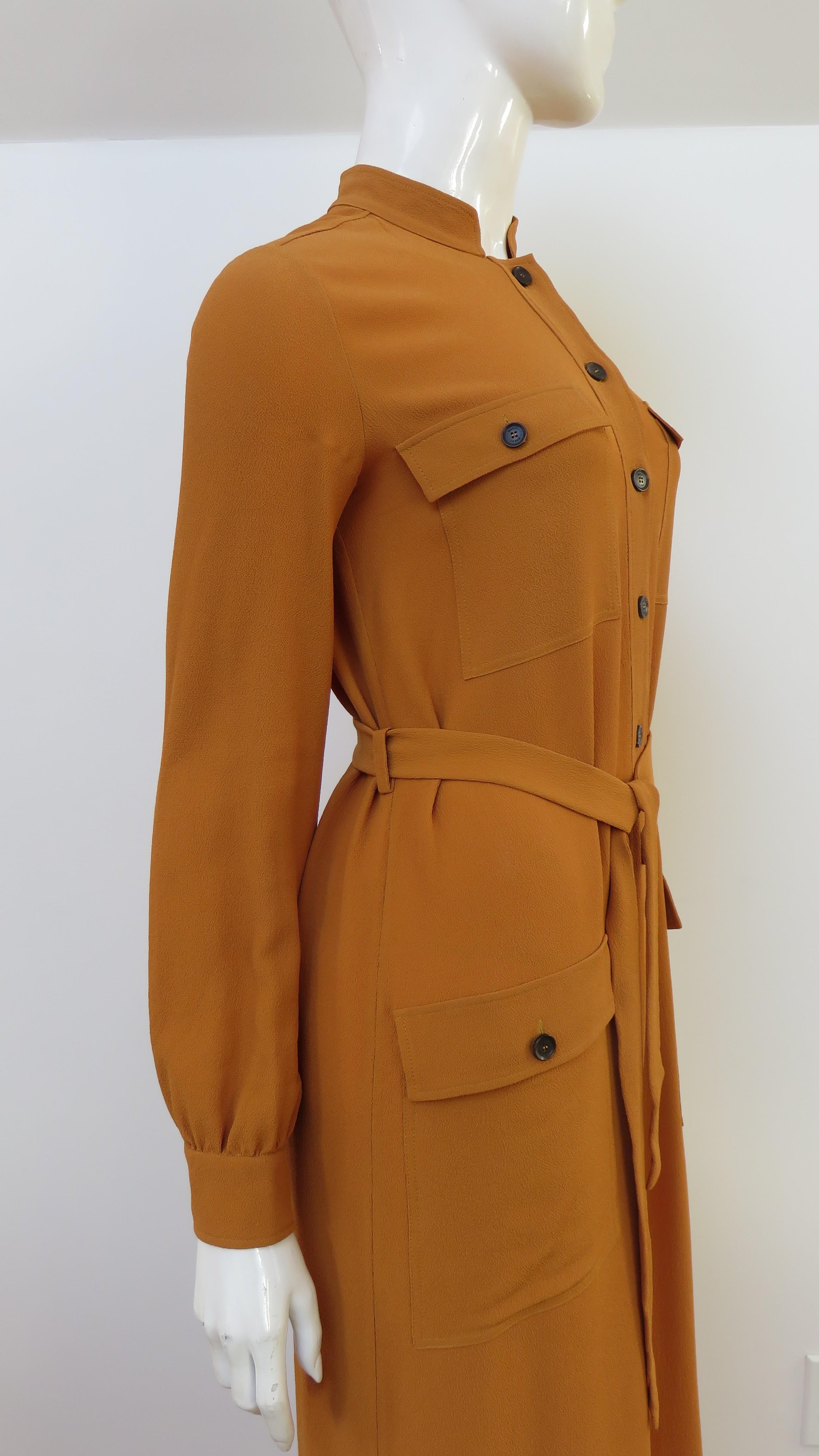 Gucci &New con etichetta Maxi abito in seta e zucca SS 2014 in vendita 3