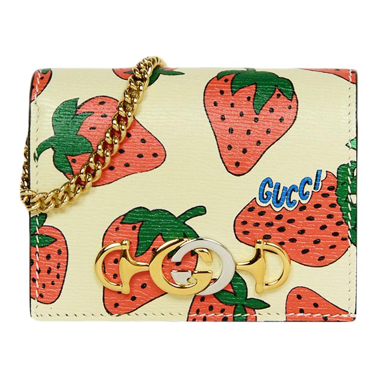 Zumi Strawberry Print Card Case Wallet 