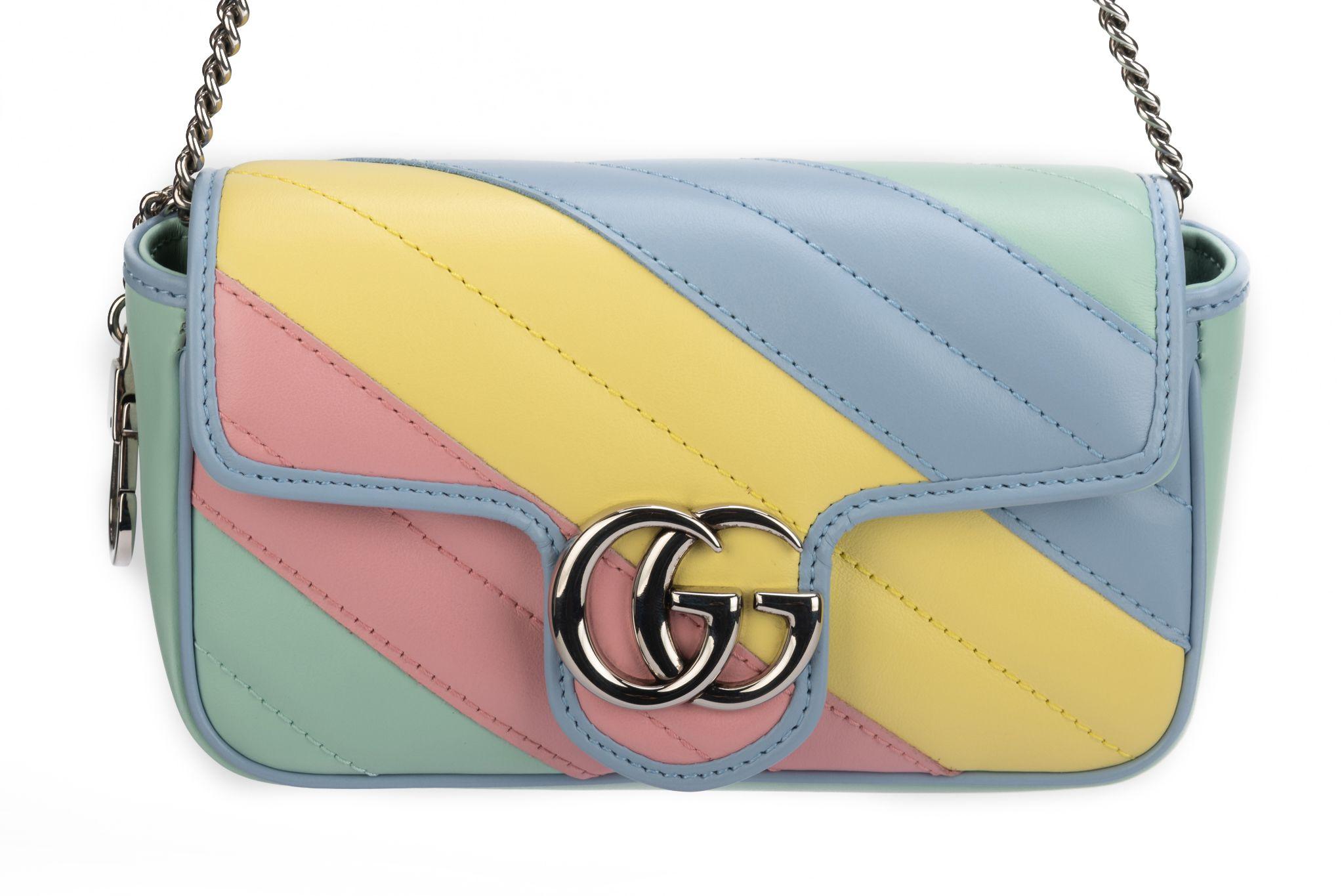 Gucci NIB Lim. Ed. Rainbow Marmont Bag For Sale 2
