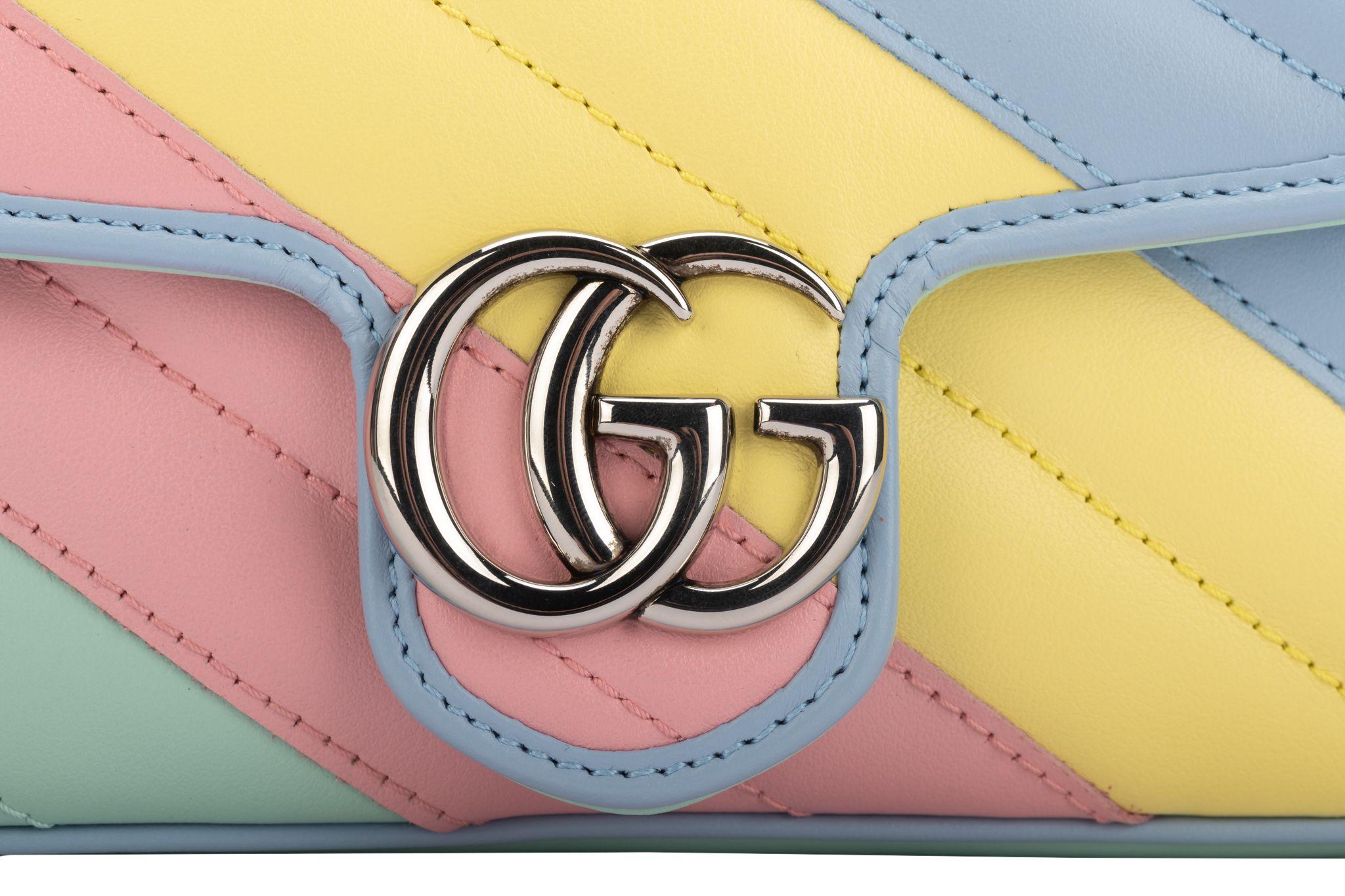 Gucci NIB Lim. Ed. Regenbogen-Marmont-Tasche Damen im Angebot