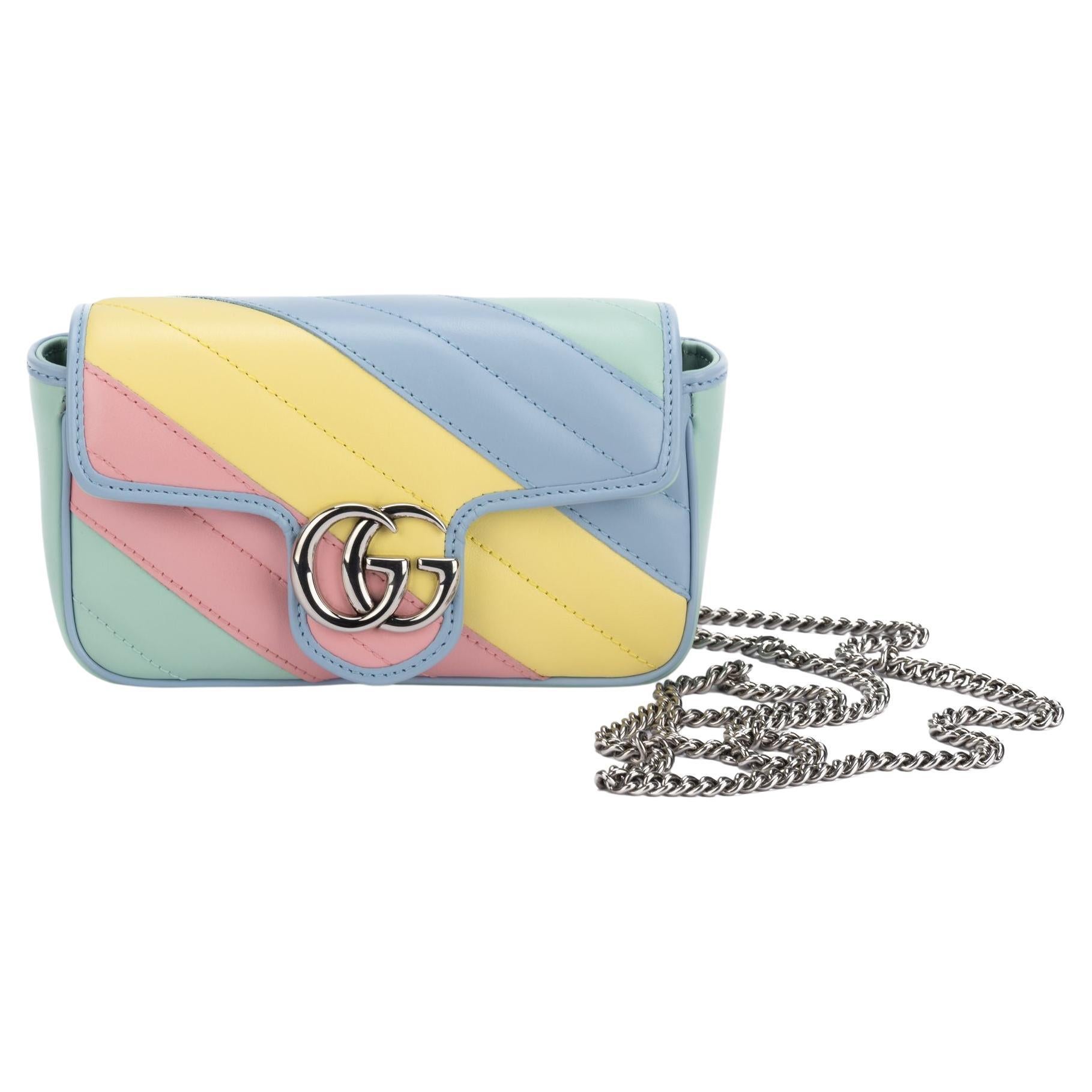 Gucci NIB Lim. Ed. Rainbow Marmont Bag For Sale