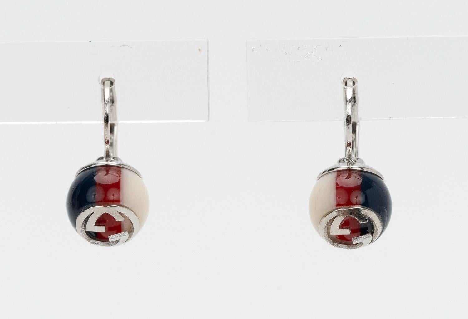 Gucci NIB Mini Logo Drop Earring 1