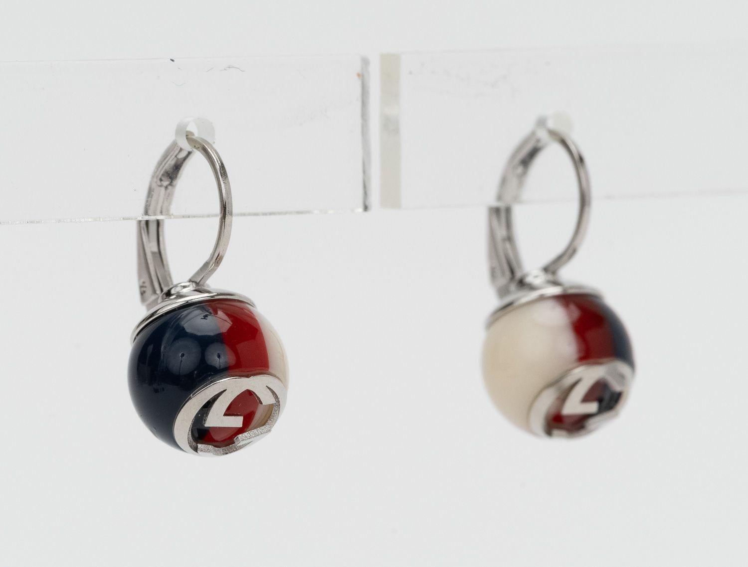 Gucci NIB Mini Logo Drop Earring 3