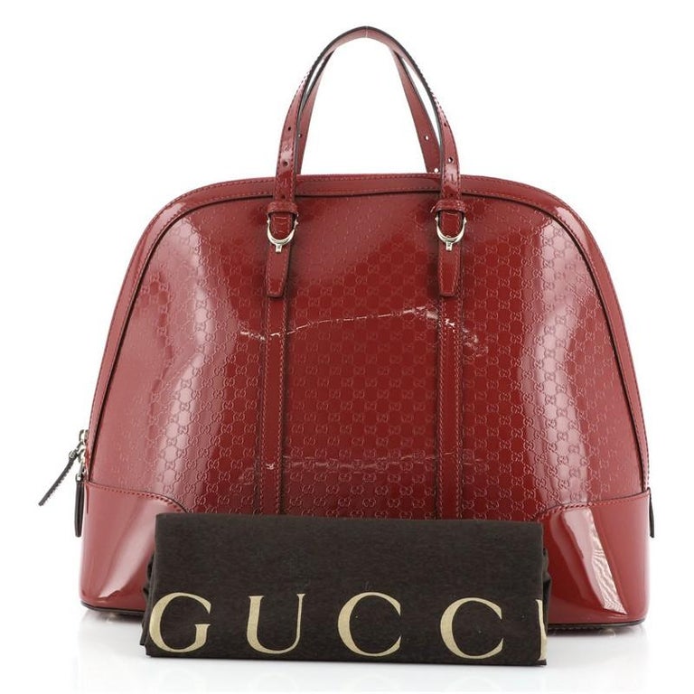 Gucci Nice Top Handle Bag Microguccissima Patent Large at 1stDibs