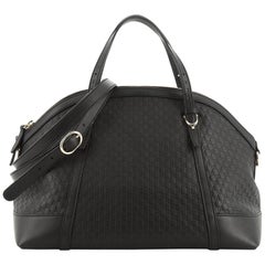 Gucci Nice Top Handle Bag Patent Microguccissima Leather Medium
