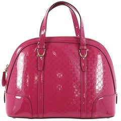Gucci Nice Top Handle Bag Patent Microguccissima Leather Small