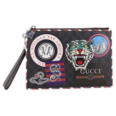 Gucci Night Courrier Pouch GG Coated Canvas with Applique