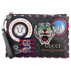 Gucci Night Courrier Pouch GG Coated Canvas with Applique