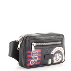 Gucci Night Courrier Waist Bag GG Coated Canvas with Applique