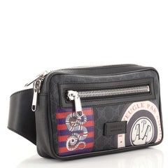 Gucci Night Courrier Waist Bag GG Coated Canvas with Applique