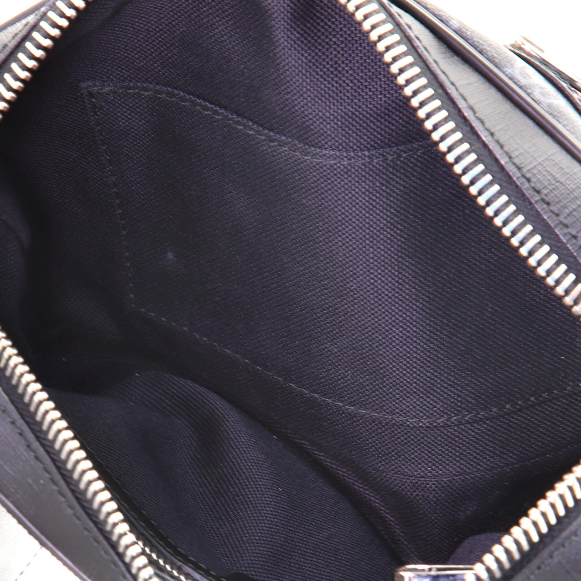 Black Gucci Night Courrier Waist Bag GG Coated Canvas with Applique