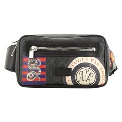 Gucci Night Courrier Waist Bag GG Coated Canvas With Applique 