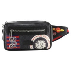 Gucci Night Courrier Waist Bag GG Coated Canvas with Applique