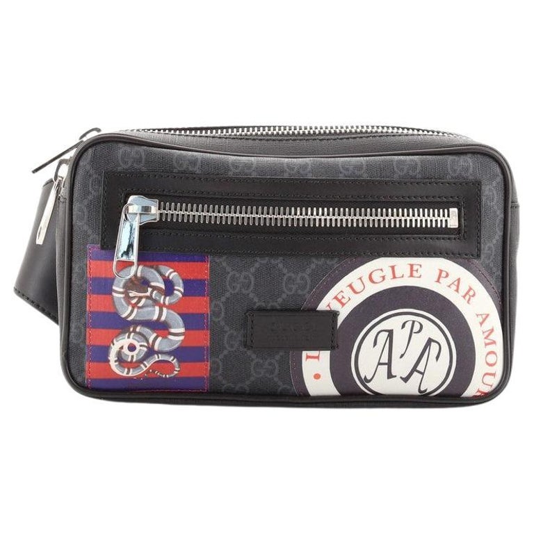 Gucci Night Courrier Waist Bag GG Coated Canvas with Applique at 1stDibs