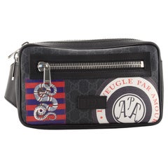 Gucci Night Courrier - Marsupio in tela Coates GG con applique