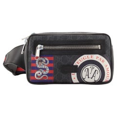 Gucci Night Courrier Waist Bag GG Coated Canvas with Applique