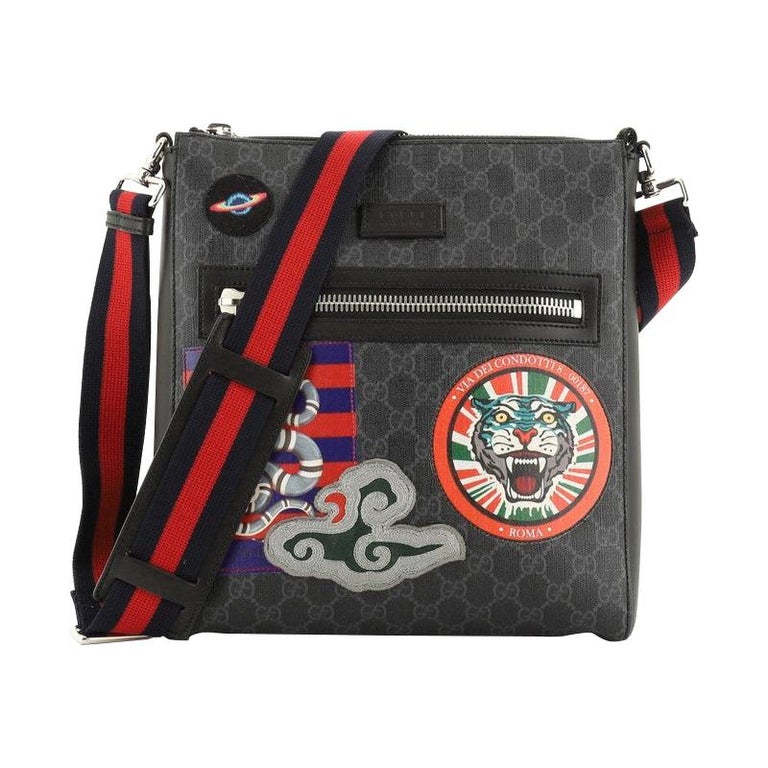 Gucci Night Courrier Zip Messenger GG Coated Canvas with Applique Medium at  1stDibs