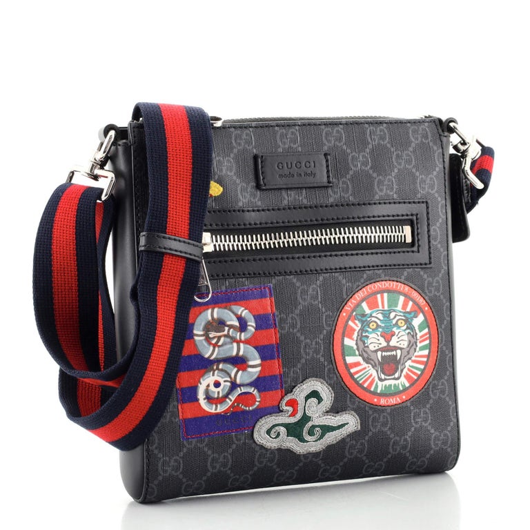 Gucci Night Courrier Zip Messenger GG Coated Canvas with Applique Small at  1stDibs