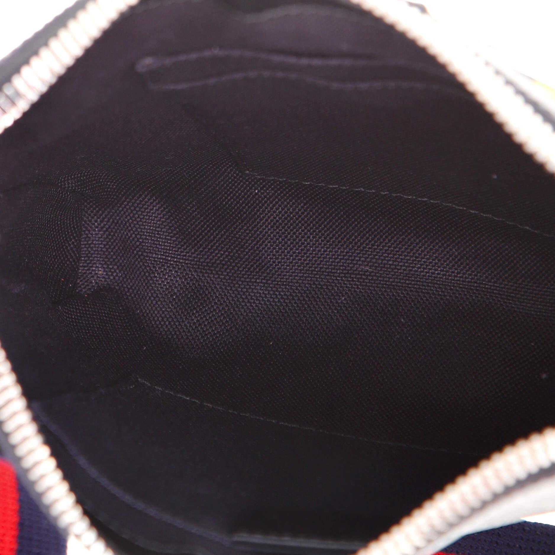 Black Gucci Night Courrier Zip Messenger GG Coated Canvas with Applique Small
