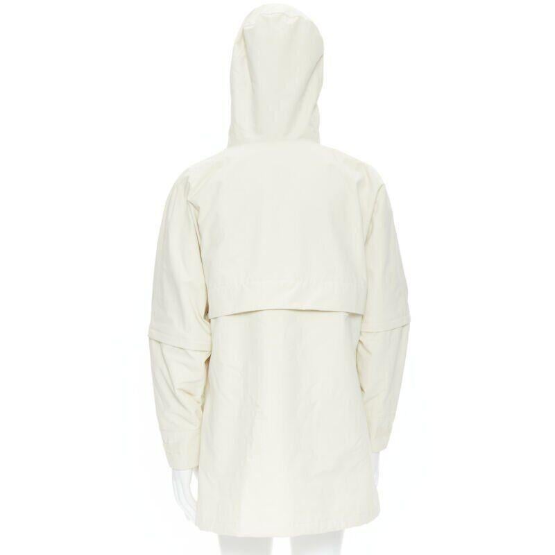 Women's GUCCI NORTH FACE light beige nylon windbreaker anorak pullover jacket S For Sale