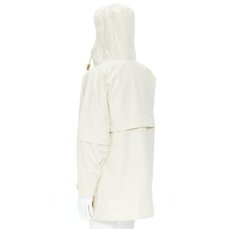 GUCCI NORTH FACE light beige nylon windbreaker anorak pullover jacket S For Sale 1