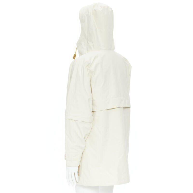 GUCCI NORTH FACE light beige nylon windbreaker anorak pullover jacket S For Sale 2