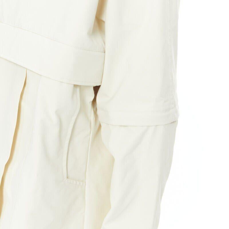GUCCI NORTH FACE light beige nylon windbreaker anorak pullover jacket S For Sale 4