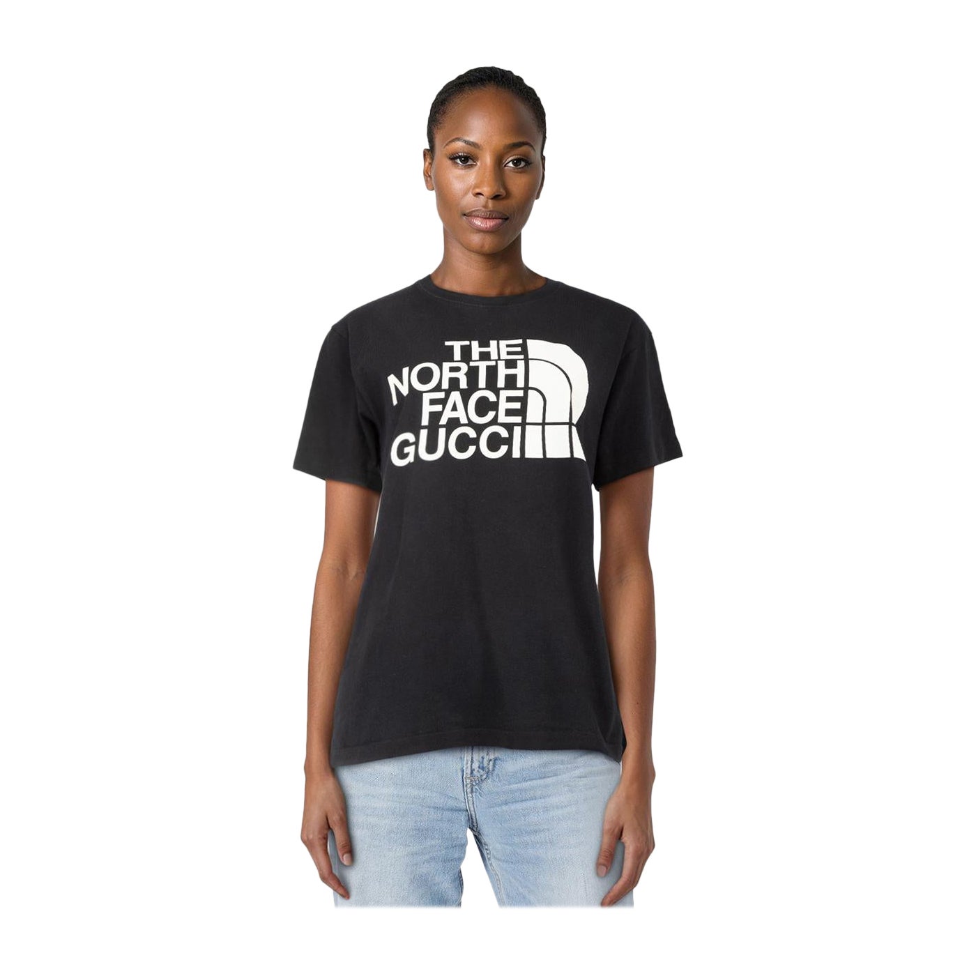 Gucci North Face x Gucci Maglietta stampata nera taglia XXS in vendita