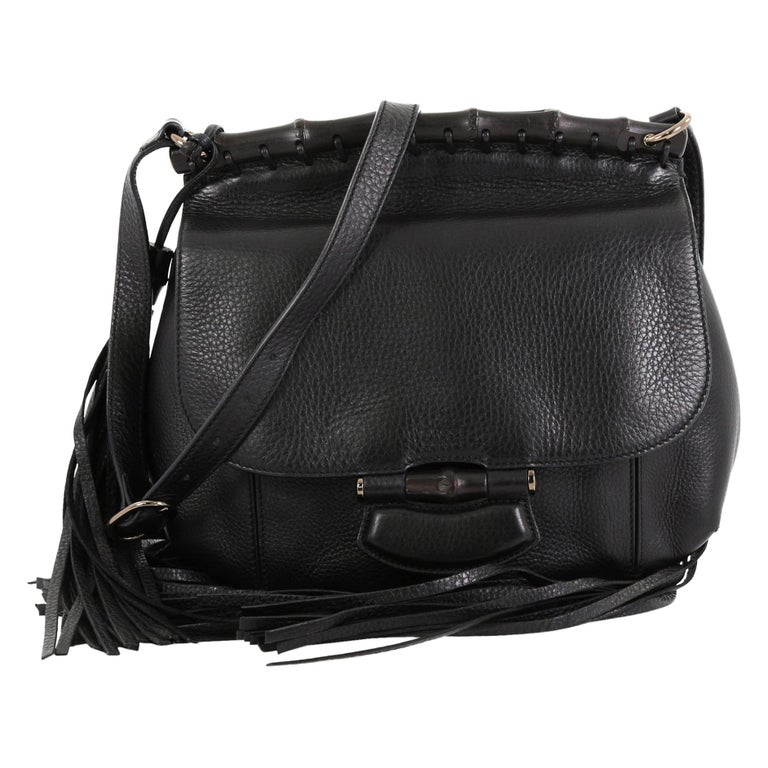 Gucci Nouveau Fringe Crossbody Bag Leather Medium at 1stdibs