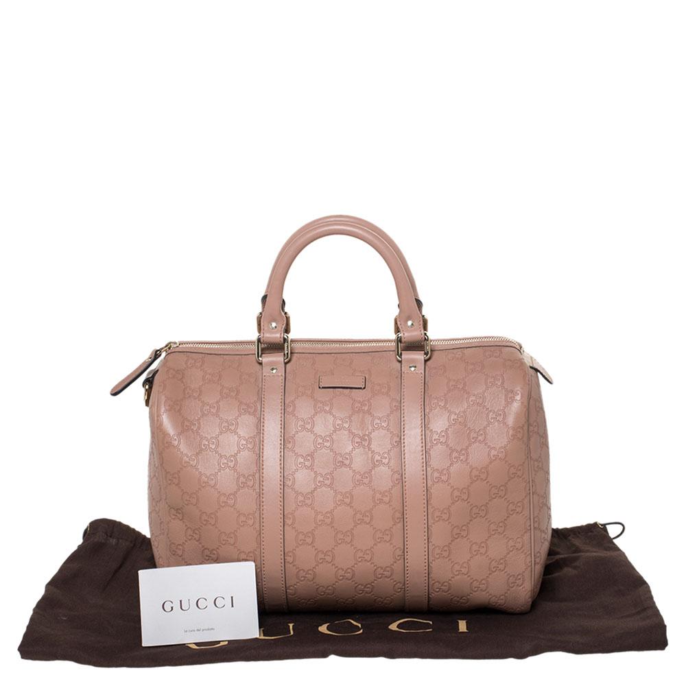 Gucci Nude Beige Guccissima Leder Medium Joy Boston Tasche 9
