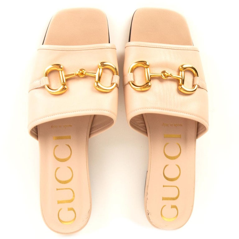 Gucci slides nude clearance