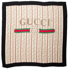 Gucci NWT 2018 Rose Series Floral Print 90cm Silk Scarf rt. $495
