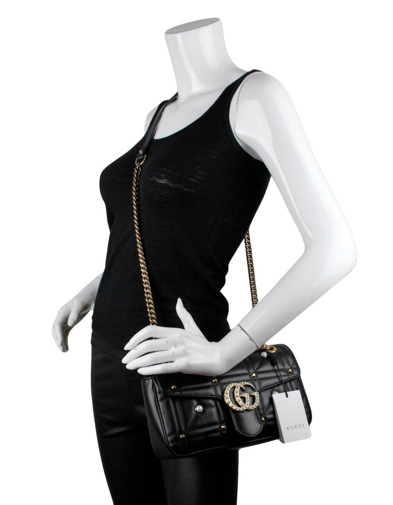 Gucci GG Marmont Studded Shoulder Bag