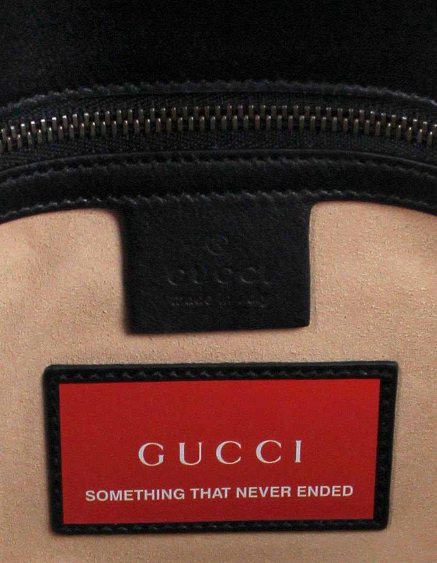 Women's Gucci NWT Black Small GG Marmont Matelassé Pearl Studded Shoulder Bag