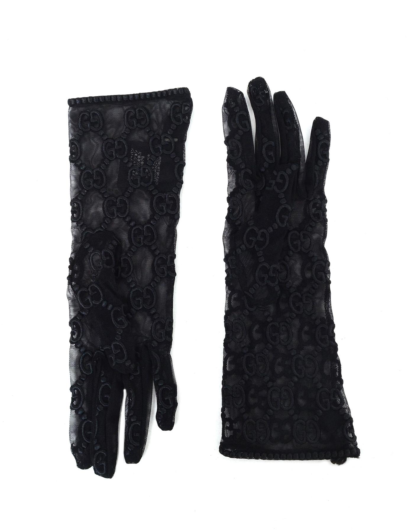 gucci tulle gloves