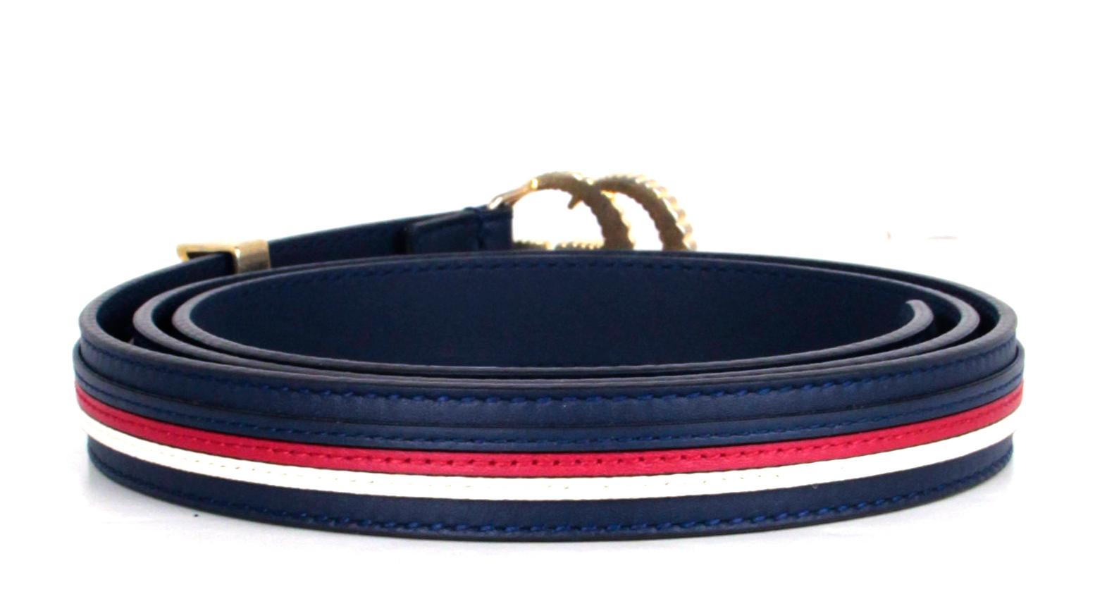 red and blue gucci belt
