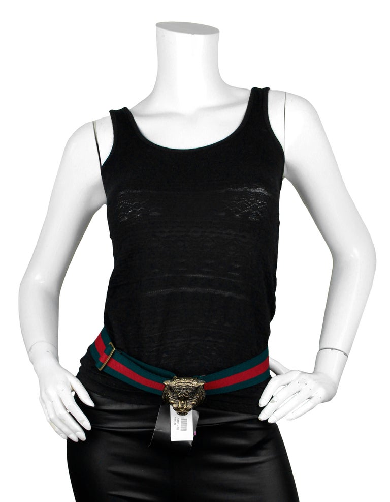 Gucci tiger buckle web belt new arrivals