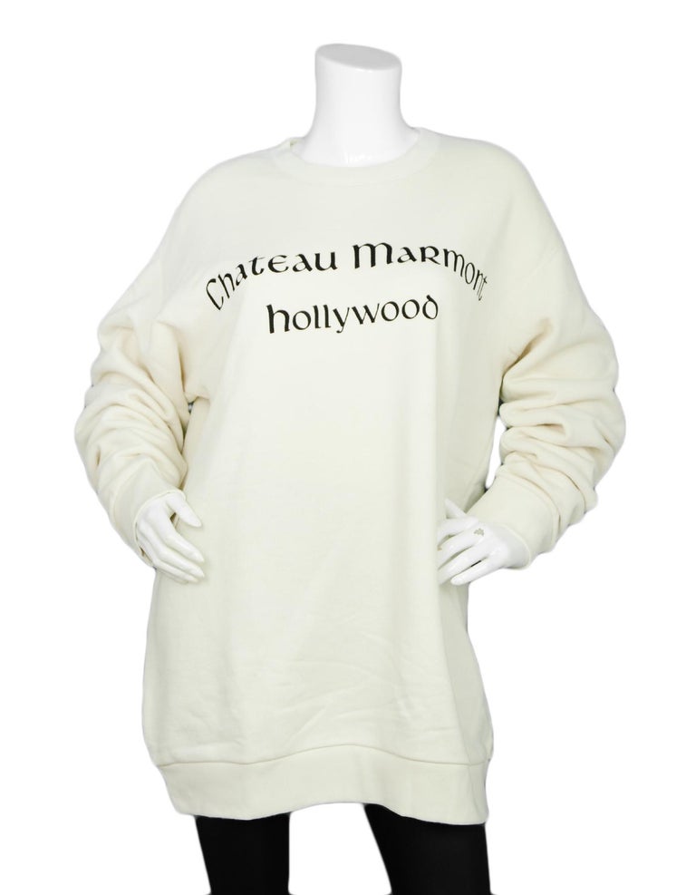 Gucci NWT Oversized Off-White Chateau Marmont Sweatshirt sz XL rt ...