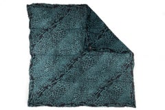Gucci NWT Teal Black Cheetah Print Shawl