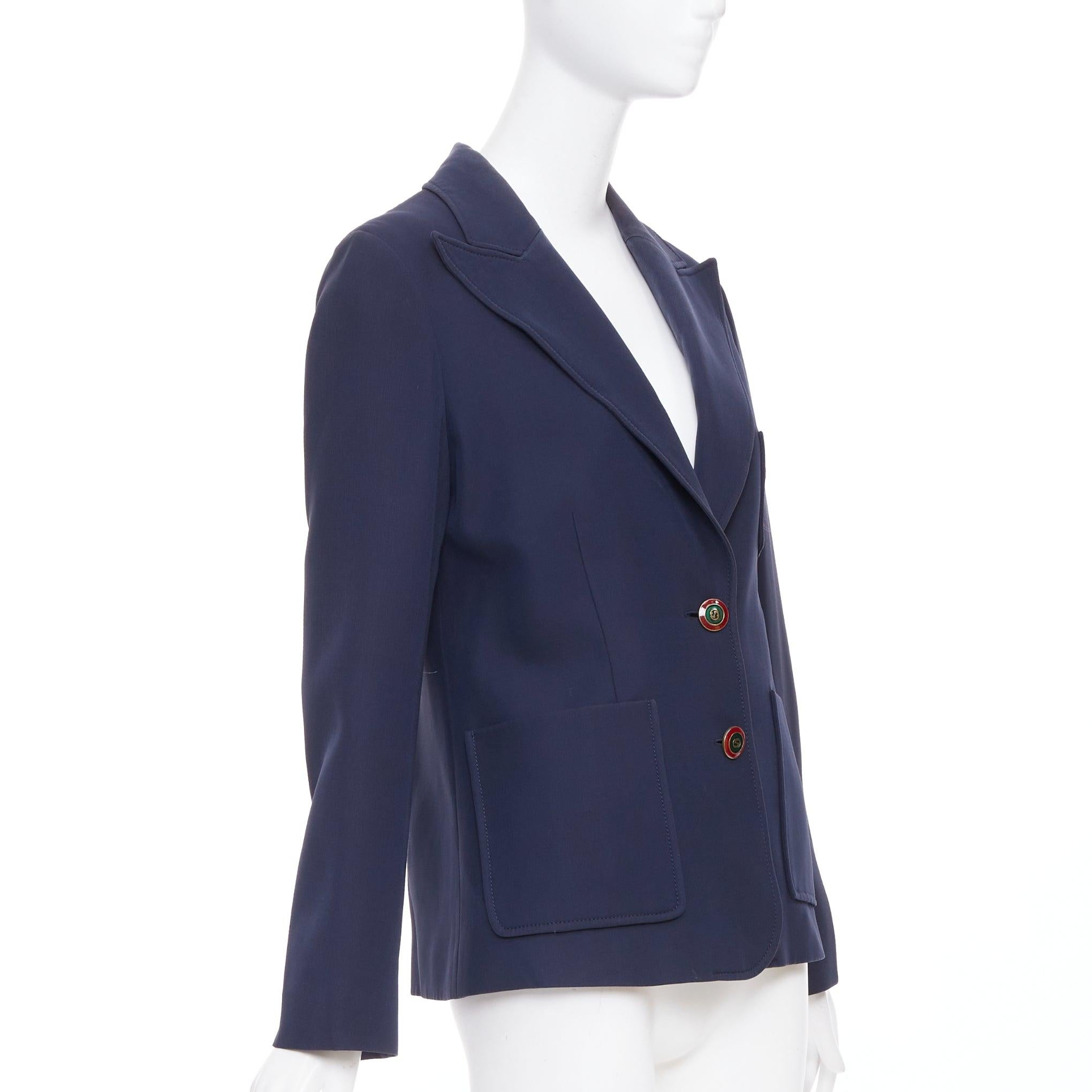 Gucci NY Yankees 2018 Alessandro Michele giacca blazer in lana e seta color navy IT42 M. In condizioni buone in vendita a Hong Kong, NT