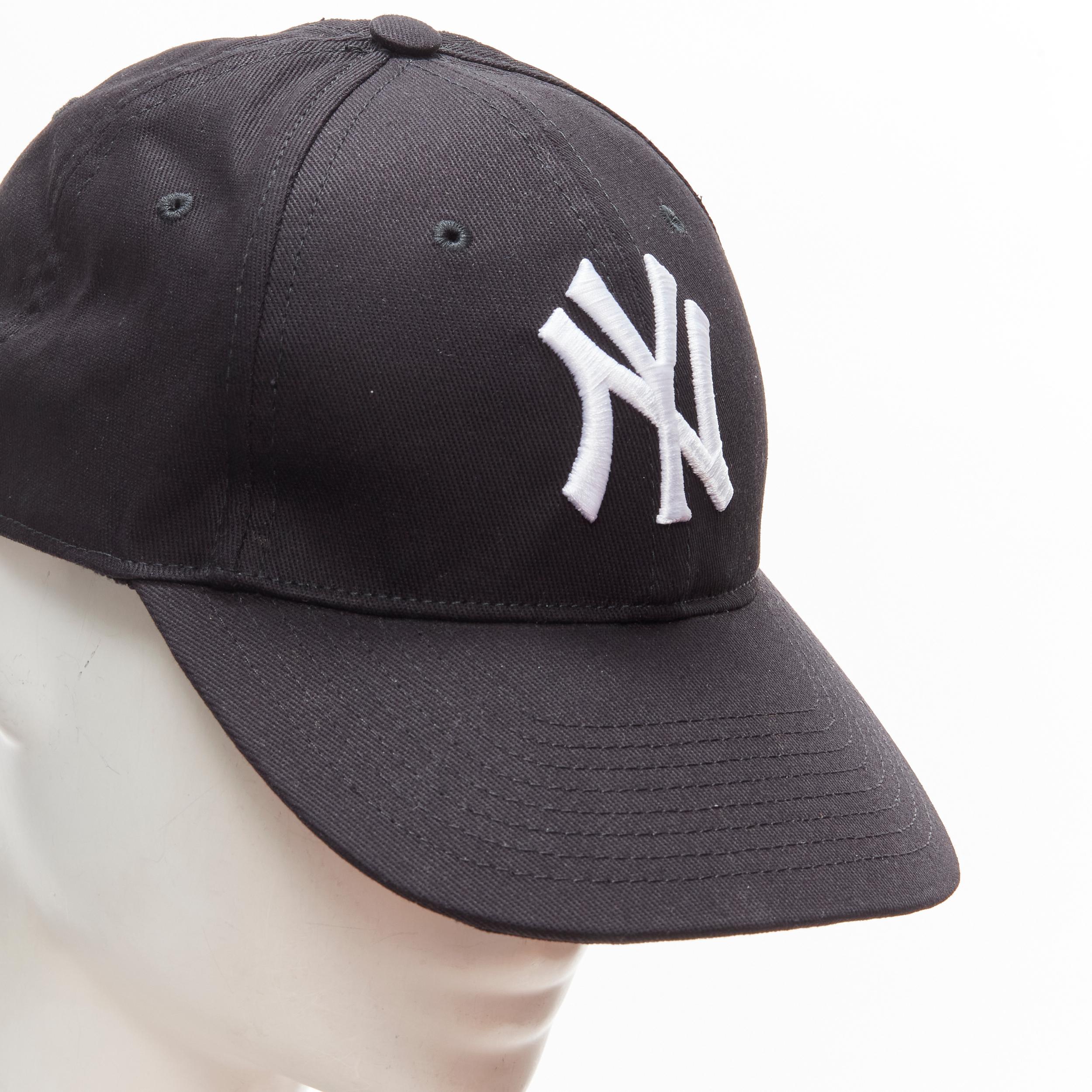 GUCCI NY YANKEES 2018 black Bambi embroidery cap hat 55-59cm 3