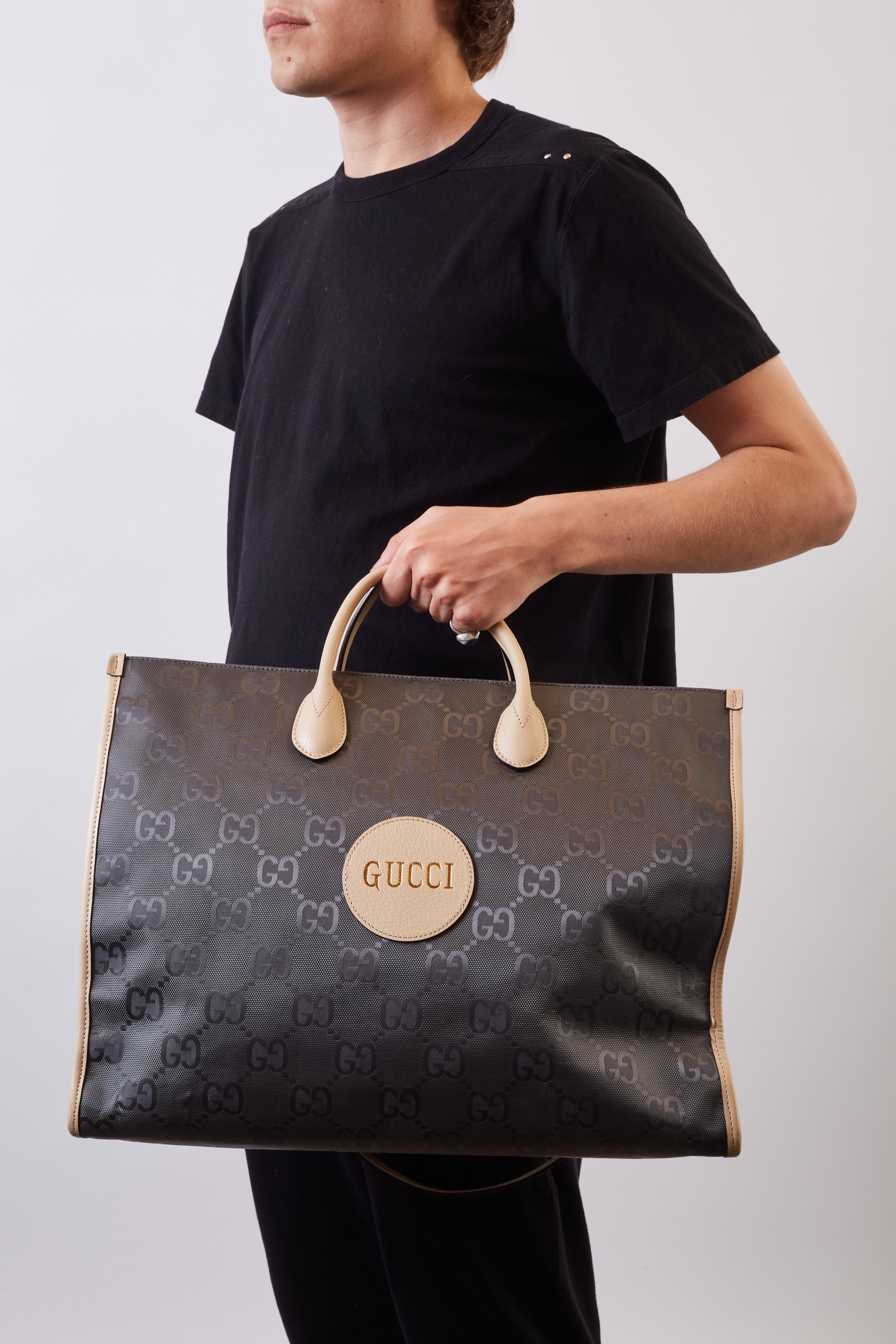 Gucci Nylon Grey Monogram Off The Grid Tote Bag Large en vente 5