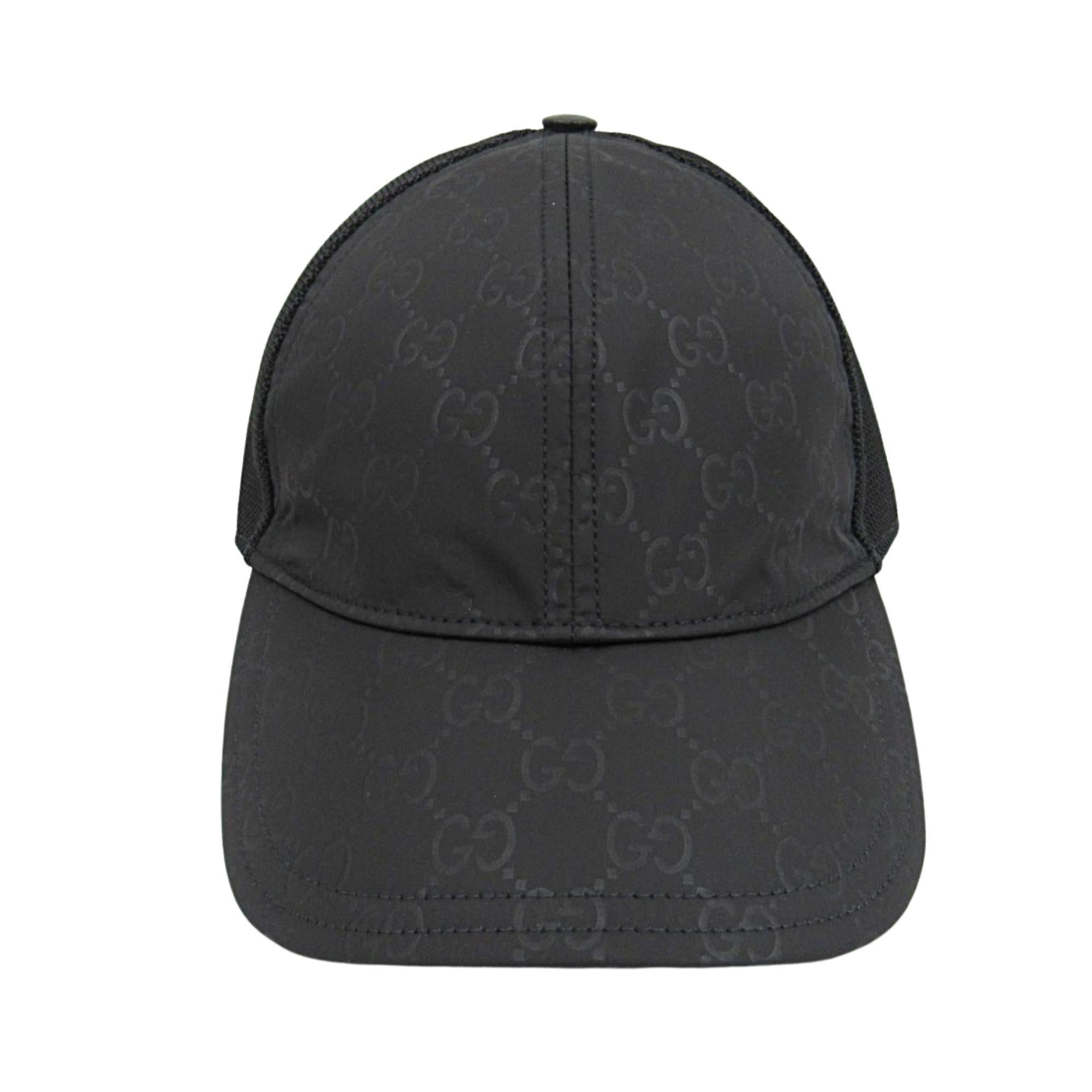 Gucci Nylon Monogram Baseball Hat Black Small (510950) at 1stDibs