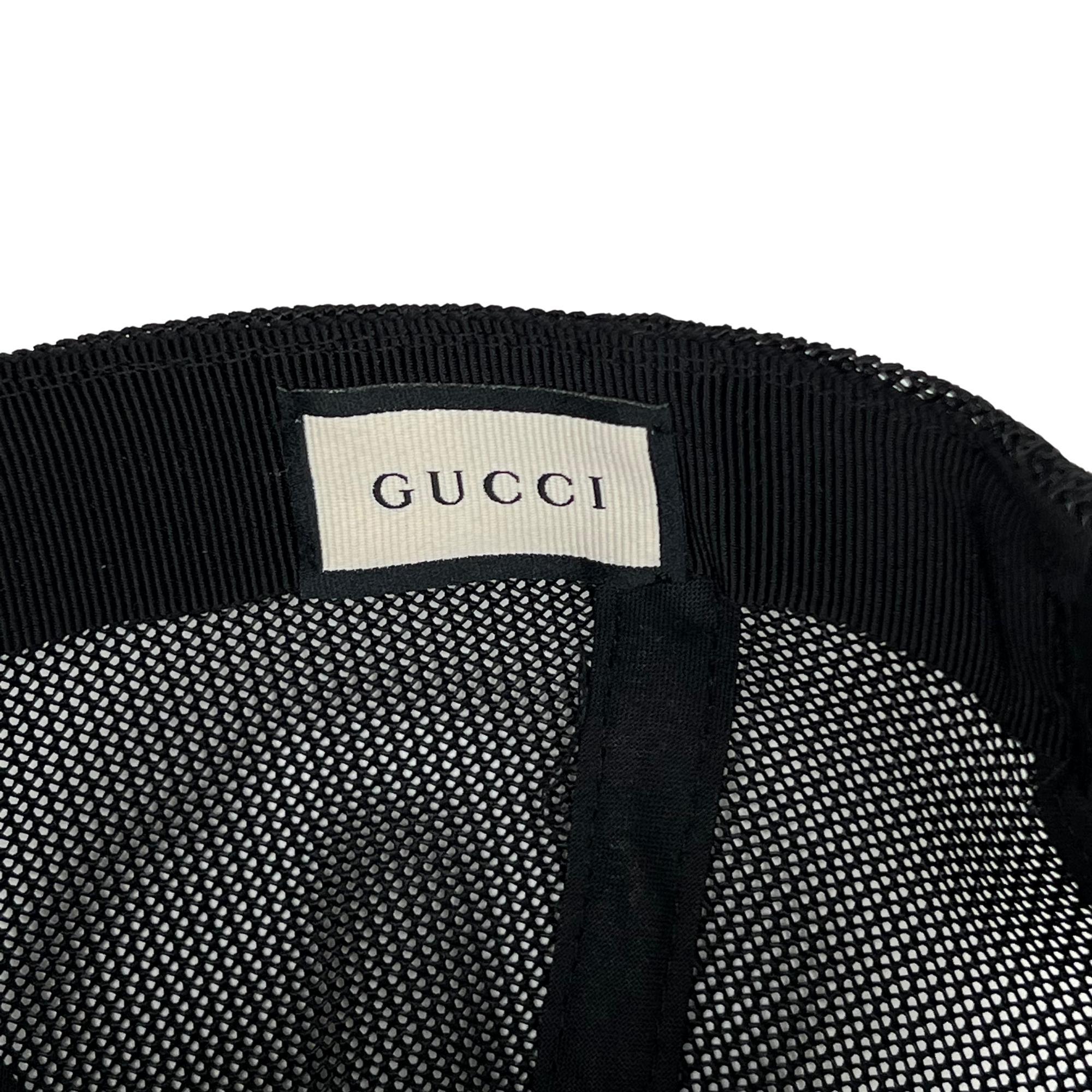 Women's or Men's Gucci Nylon Monogram Baseball Hat Black Small (510950)