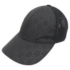 Gucci Nylon Monogram Baseball Hat Black Small (510950)