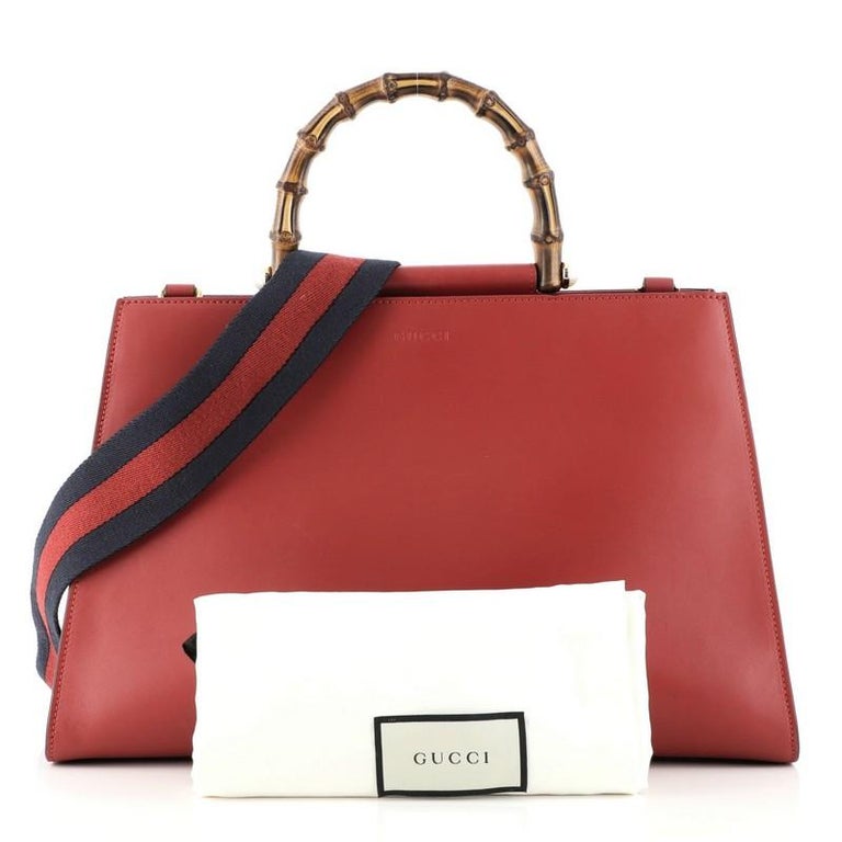 Gucci Nymphaea Top Handle Bag Leather Medium at 1stDibs