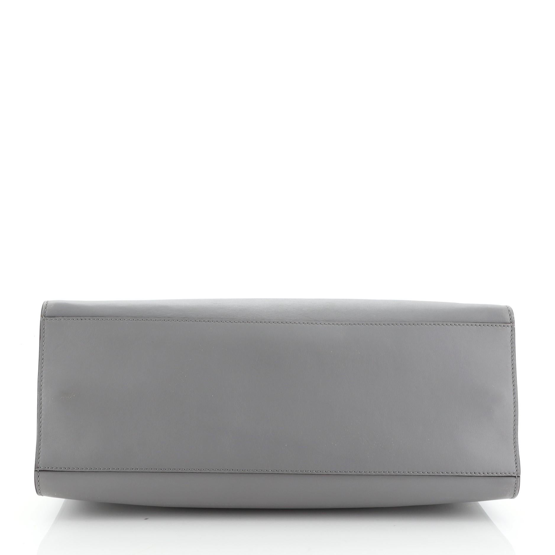 Gray Gucci Nymphaea Top Handle Bag Leather Medium 
