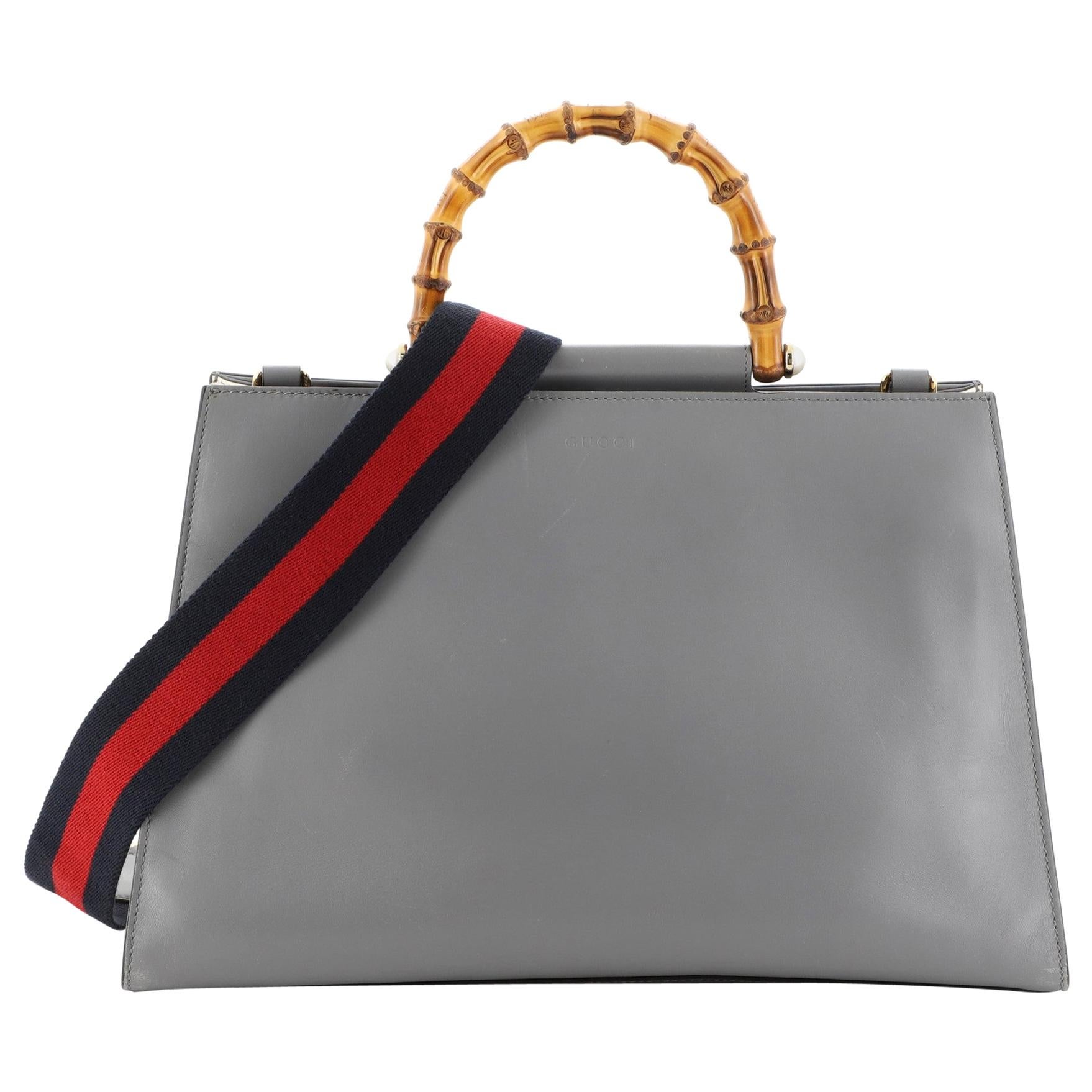 Gucci Nymphaea Top Handle Bag Leather Medium 