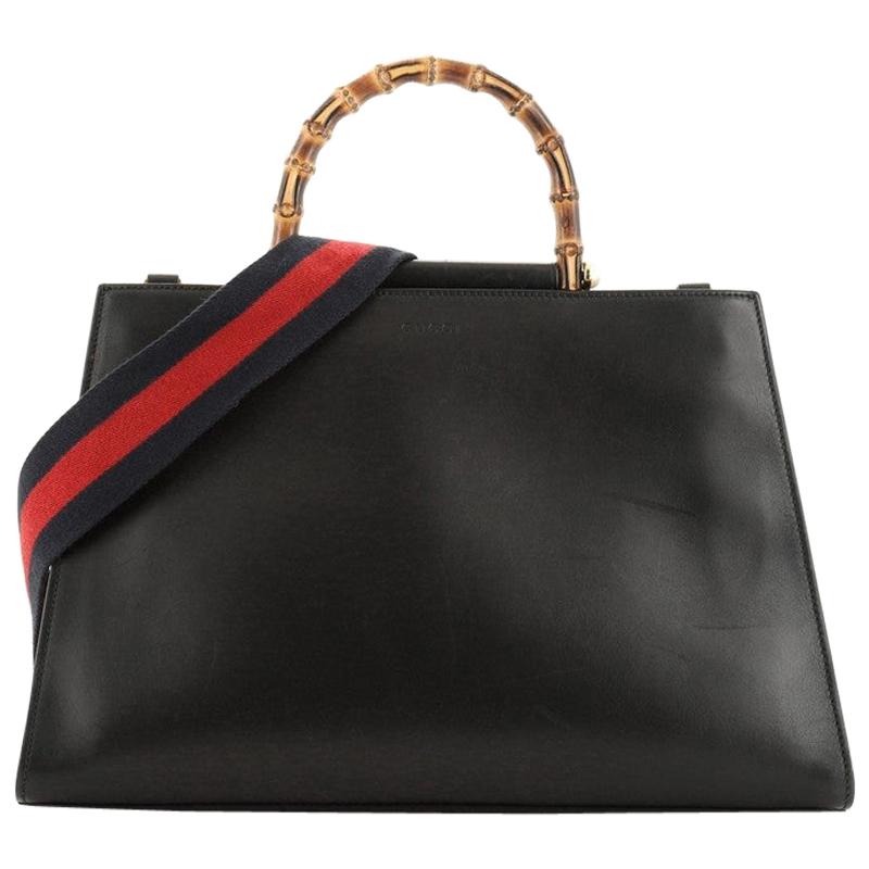 Gucci Nymphaea Top Handle Bag Leather Medium 