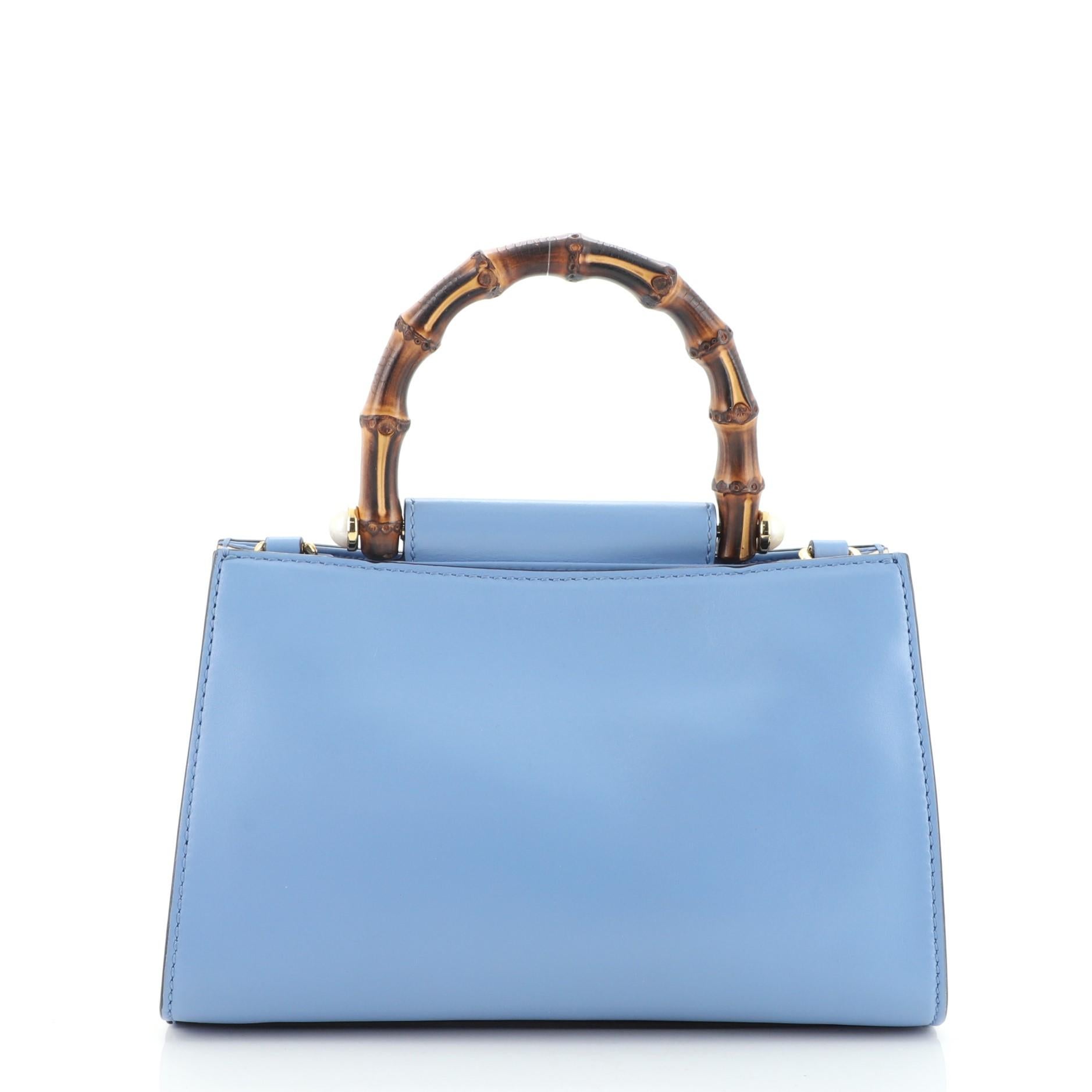 Gucci Nymphaea Top Handle Tasche Leder Mini im Zustand „Gut“ in NY, NY
